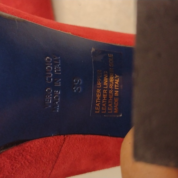 Latitude Femme made in Italy shoes women size 39 ( 8 ) Red color - Picture 9 of 10